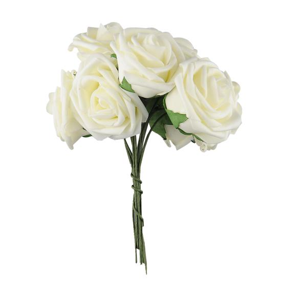 10 шт./букет Искусственный цветок розы Свадебный букет невесты Выпускной вечер Домашний декор