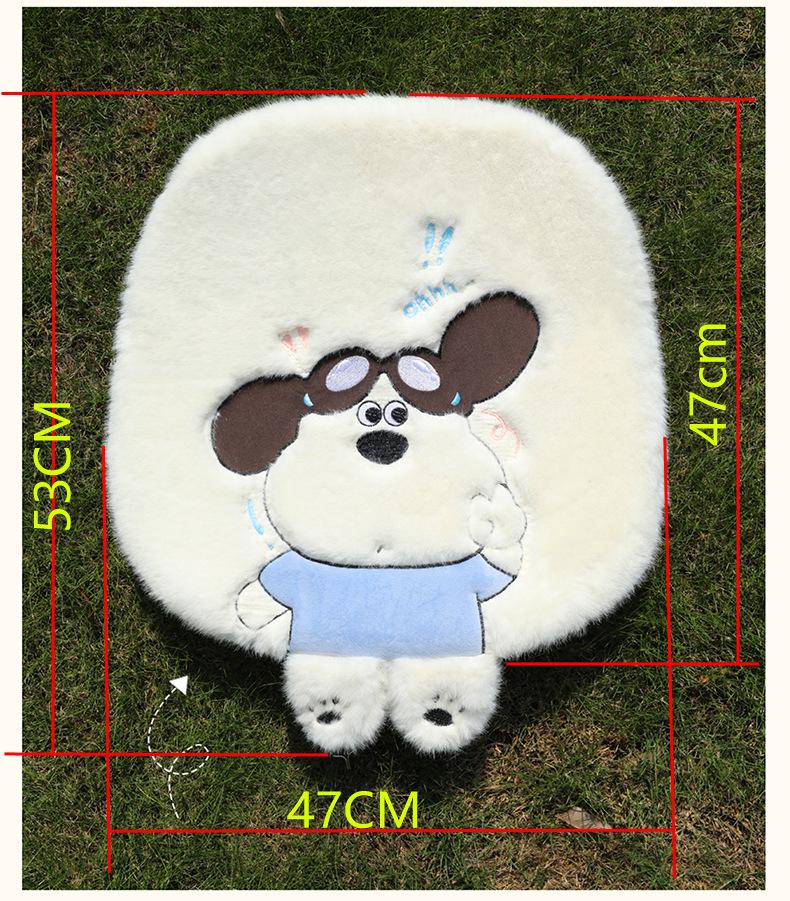 Winter Plush 3D Cartoon Car Seat Cushion - High-End Car Interior Decoration