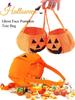 1-50PCS Halloween 3D Ghost Face Pumpkin Bucket Portable Candy Tote Bag Trick or Treat Halloween Party Decoration Supplies