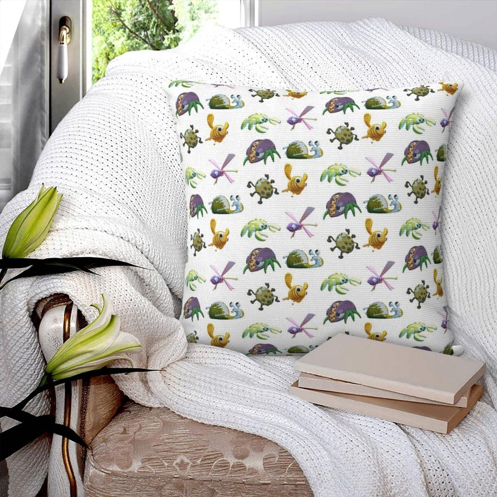 Bugsnax Sticker Pack Square Pillowcase Pillow Cover Polyester Cushion Decor Comfort Throw Pillow for Home Bedroom