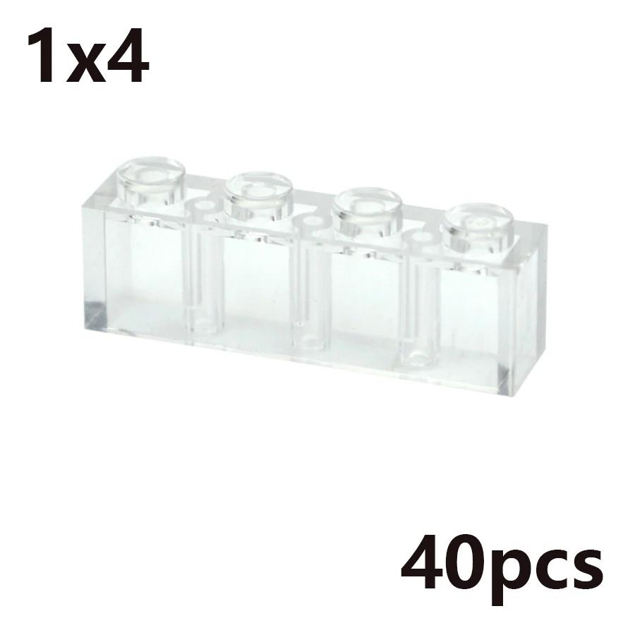 MOC Transparent Thick Building Blocks 1x1 1x2 2x2 2x4 Dots Clear Brick Figures Educational Creative Toy for Kid Compatible Brand