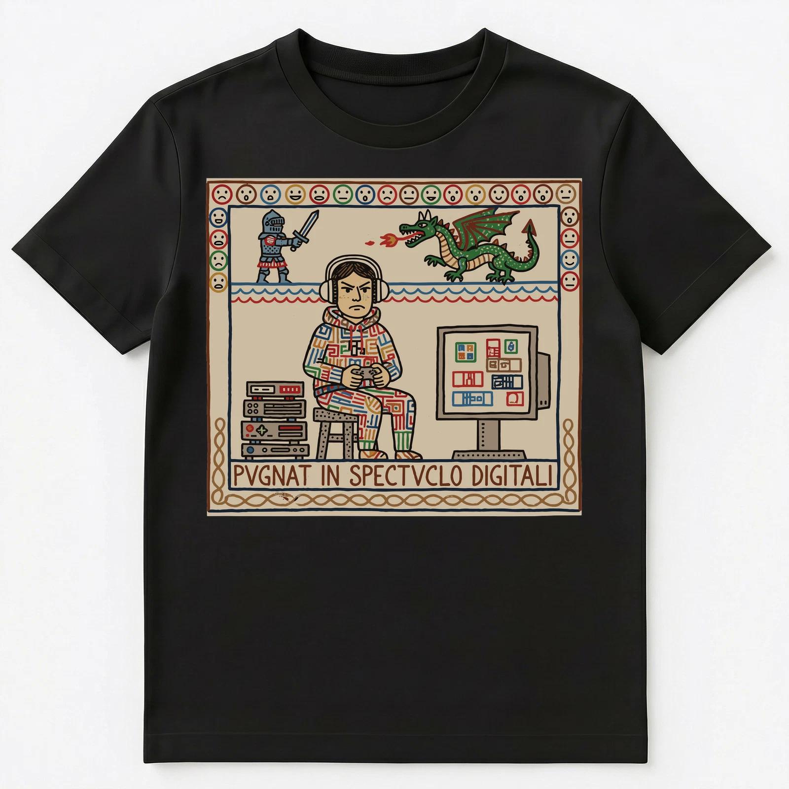 Gamer Enthusiast Digital Spectacle Medieval Tapestry Unisex T-Shirt S