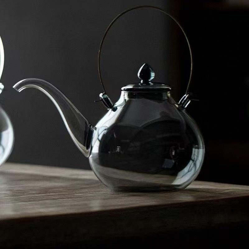 1000ml Lifting Beam High Borosilicate Glass Teapot Traditional Kung Fu Brewing Puer Green Tea Pot Tea Maker Kettle