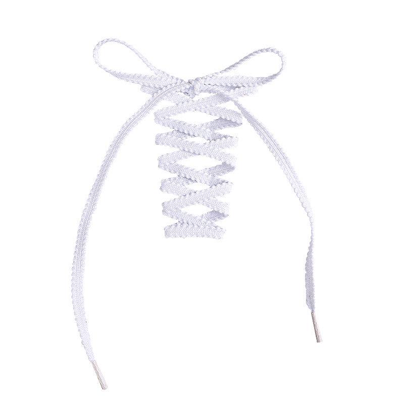 Sonic 1112 Black & White Elastic Flat Sports Shoe Laces