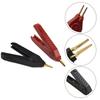 2 PCS For Alligator Clip Kelvin Copper Gold Plate LCR Test Clip Black + Red