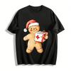Christmas Gingerbread Man Medical Print Casual Top Pure Cotton T-shirt