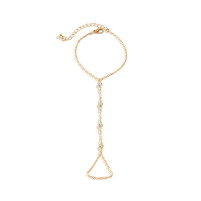 Creative Boho  Tiny Finger Chain Bracelets For Women Wedding Bridal Simple Connecting Hand Harness Bracelet Jewelry