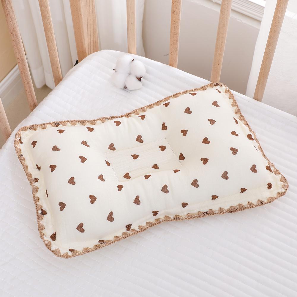 Gauze Baby Head-Shaping U-Pillow: Soft, Breathable Cotton for Infants 0-6 Months