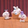 1/6 Figurine Miniature Funny Cute Rabbit Micro Landscape Ornaments For Hoom Decorations DIY Office Desk Accessories Room Decor