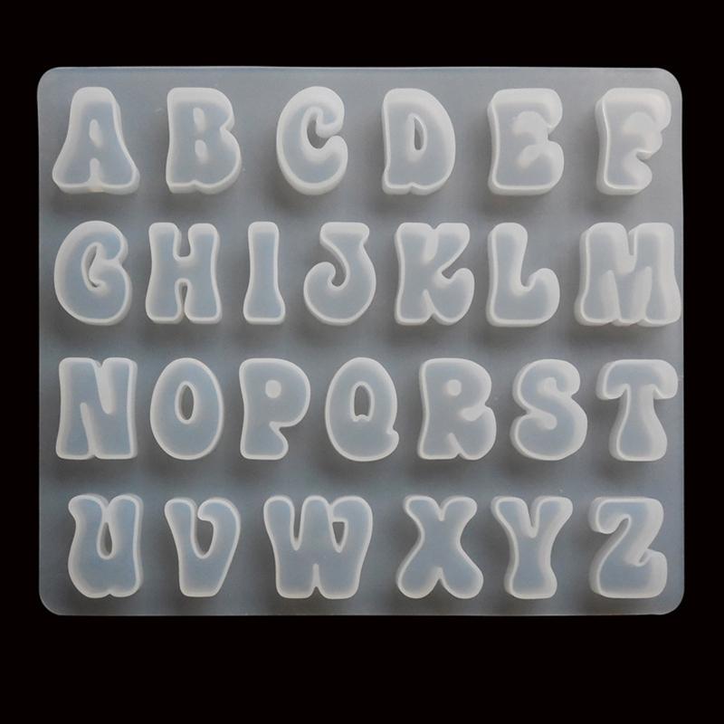 Silicone Alphabet Mould,Letter Non-Stick Chocolate Moulds,Baking Mold,Handmade Wax Resin Moulds,DIY Letter Jewelry Molds