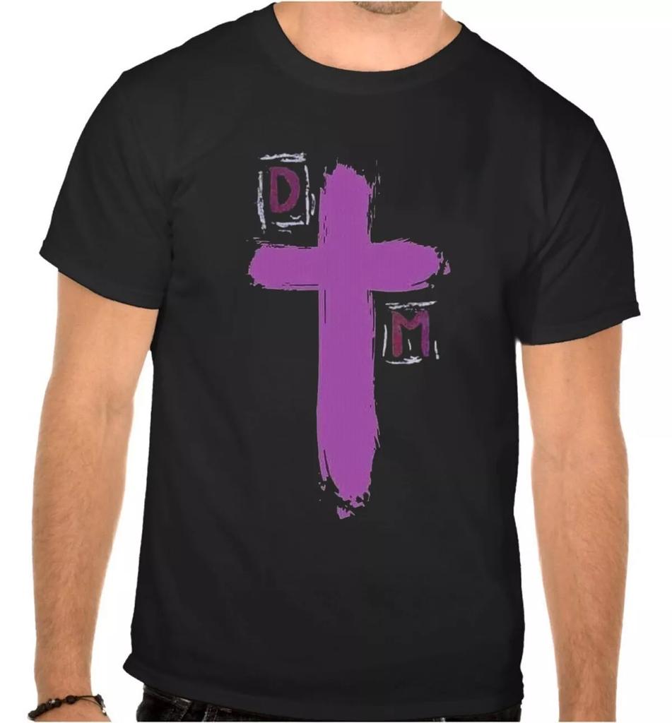Unisex Tees 100% Cotton Men's Women's DEPECHE MODE DM Rock Music Black T-SHIRT -1074-