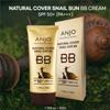 ANJO Natural Cover Snail Sun BB Cream SPF50+ PA+++ 50g – High Coverage Tone-Up BB Cream with UV Protection