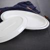 Pure White 16-Inch Ceramic Oval Fish Plate