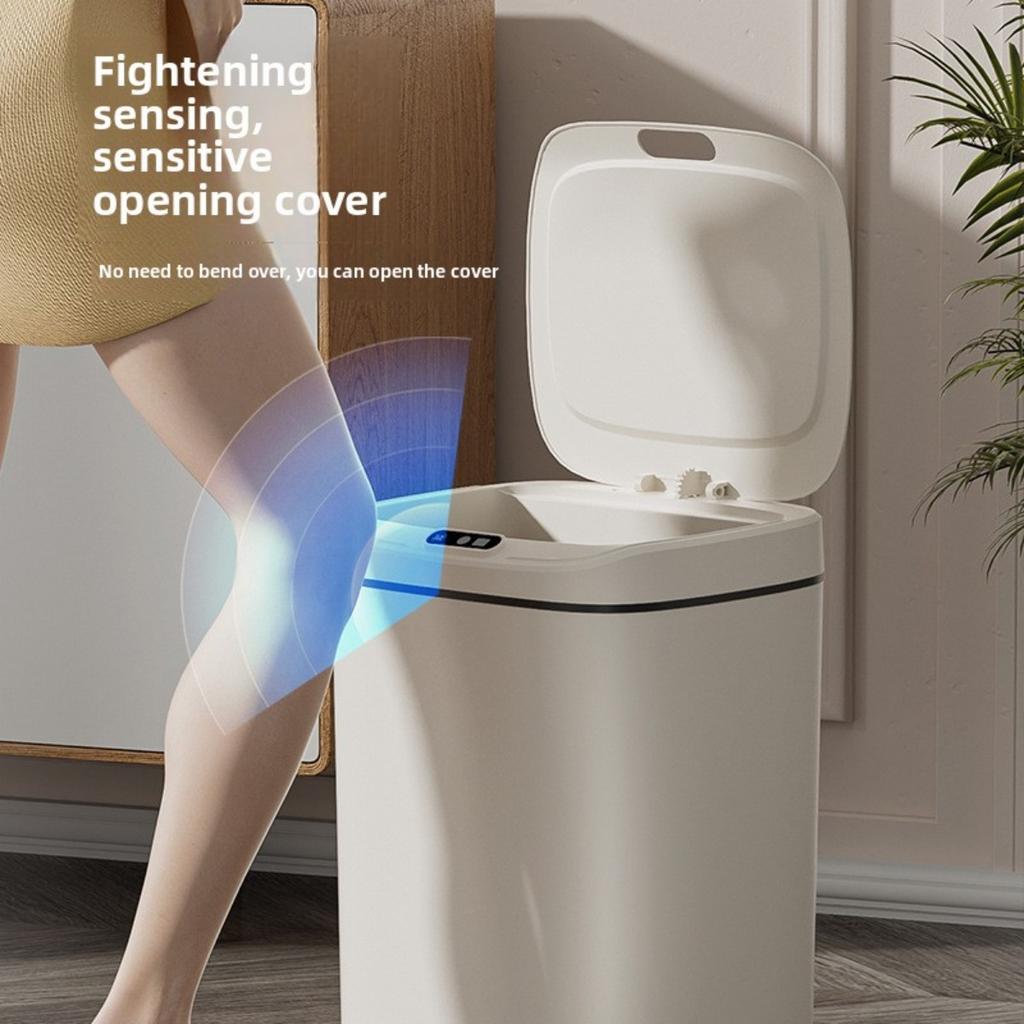 Smart Trash Can, Silent Closure - Anti Odor, Multiple Capacity Options - Requires AA Battery Power (excluding Battery),