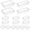 Drawer Dividers for Small and Free Combinations for and Refrigerator Organization Transparent, Non-slip Items, Storage, Cosmetics, Stationery,