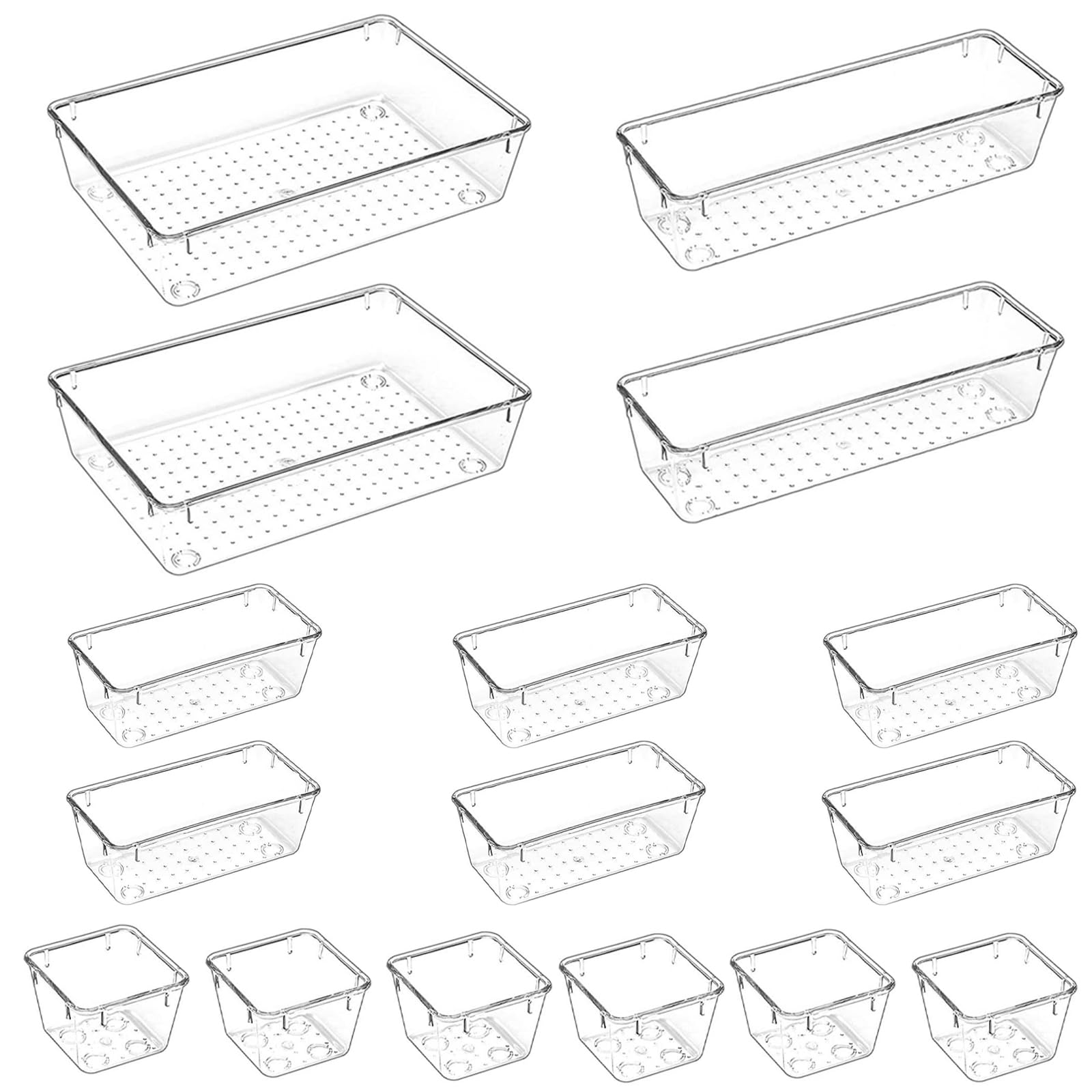 

drawer dividers for small and free combinations for and refrigerator organization Transparent, non-slip items, storage, cosmetics, stationery,