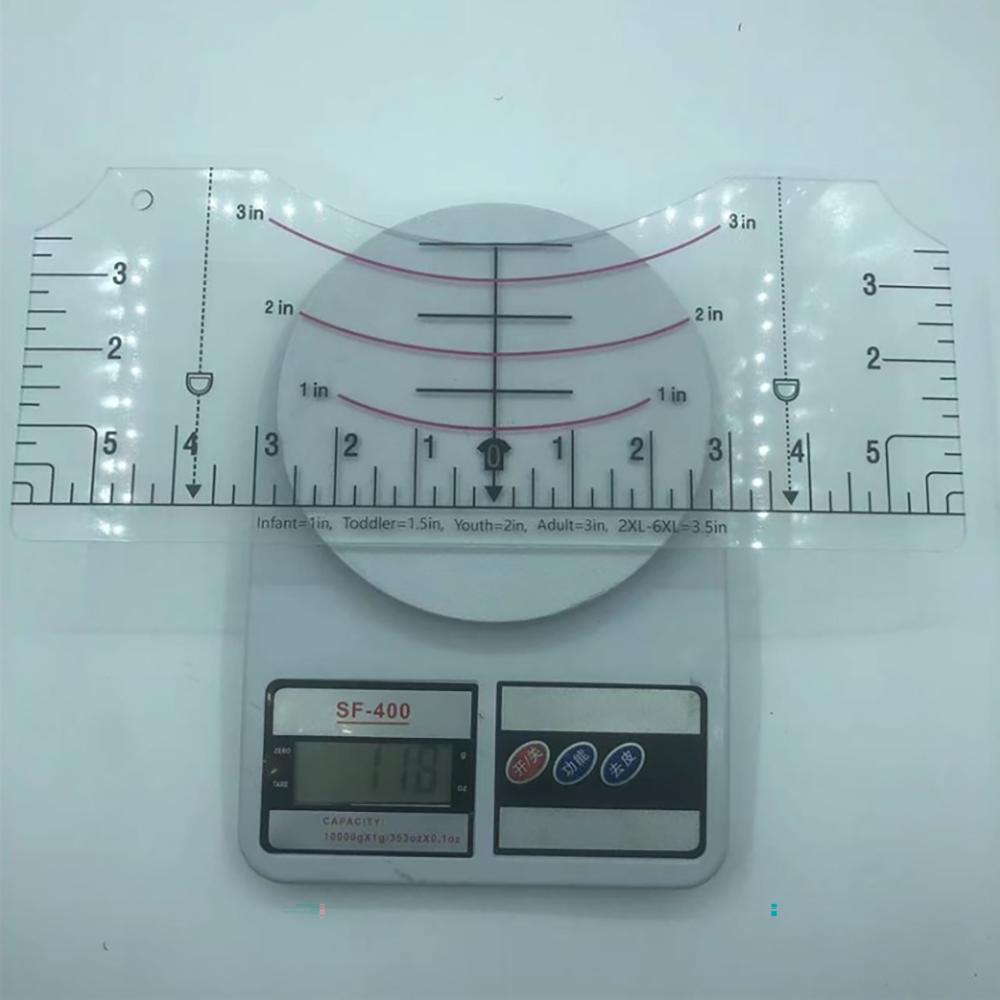 Measurement Ruler Clearly Multi Purpose Pvc Centering Tool T-shirt Alignment Ruler With Scale T-shirt Ruler Guide Durable