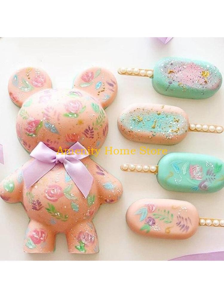 

F26C 3D Biscuit Mould Fondant Cake Mold DIY Household Baking Supplies Bear CN
