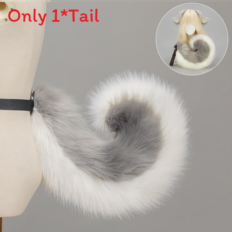 Set Cosplay con Orecchie e Coda da Cane Anime Giapponese con Accessori Peluche per Feste di Halloween