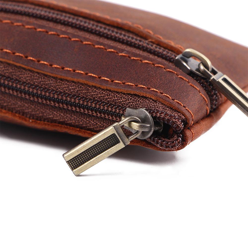 Men Mini Pocket Storage Bag Money Bag Cowhide Coin Purse Clutch Bag Wallet Zero Purse