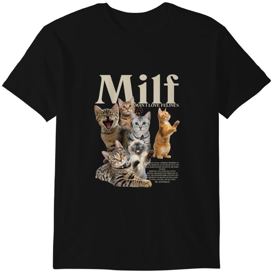 Футболка Man I Love Felines, Смешная футболка с кошкой, Классическая футболка S