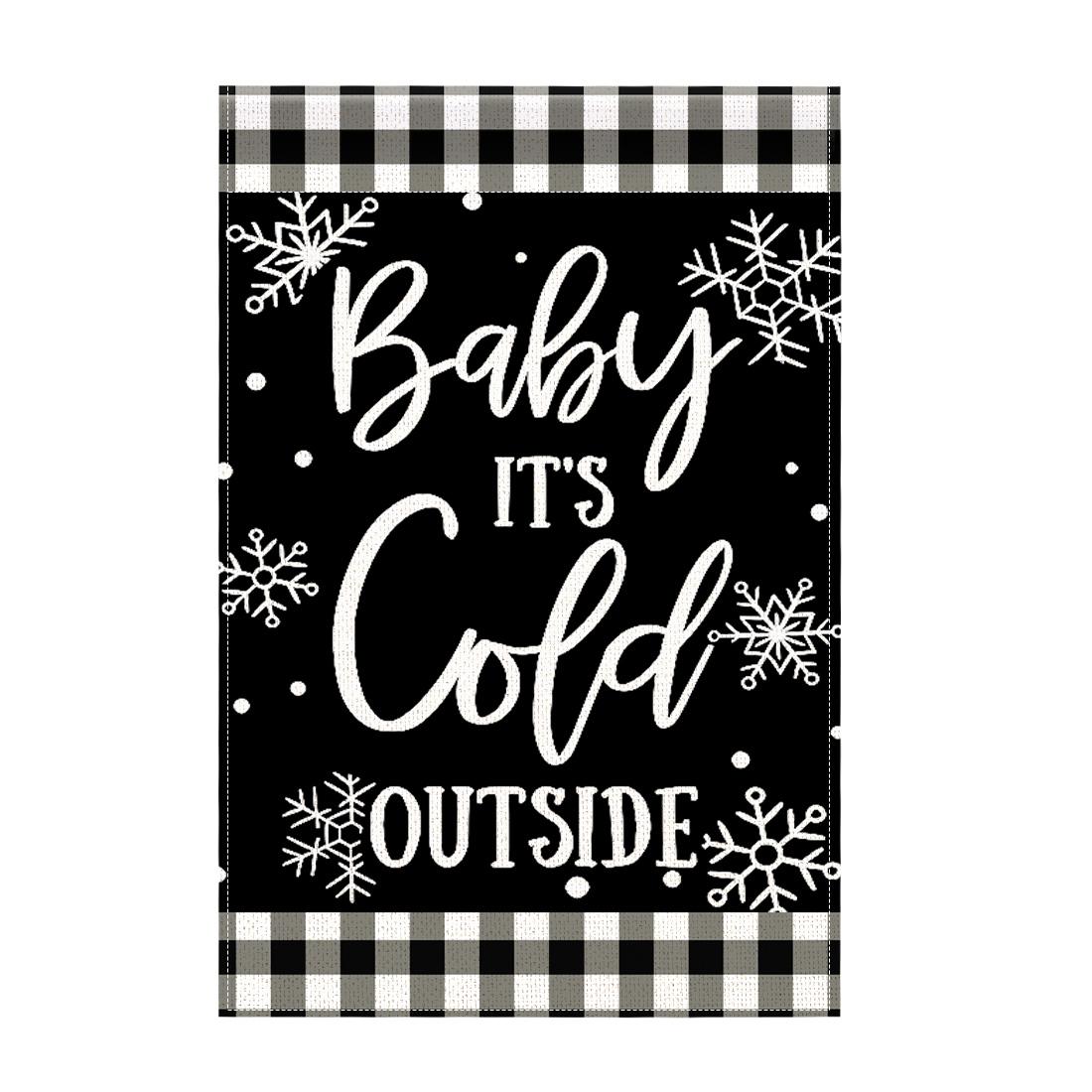 

Winter snowflakesGarden Flag 12x18 Inch Double Sided for Courtyard Outdoor Welcome Flag Decoration (Excluding flagpole)