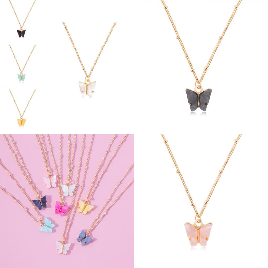 Stylish Creative Butterfly Necklace For Women Featuring Unique Color Variants