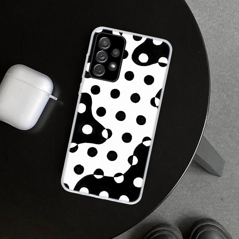 Polka Dots Art Phone Case Cover for Samsung Galaxy A12 A22 A32 A52 A72 A02S A51 A50S A31 A20S A10S Note 20 Ultra 10 Plus Galaxy