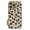 For iPhone 16 Pro Max Case Down Jacket Leopard Print Acrylic Phone Back Cover
