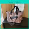 Grid Modern Pu Bag Stitching Internal Slots Work Weekend Outings Bags Travel