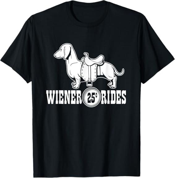BEST SELLING!! Weiner Rides | Funny Dachshund Design Gift Idea Tee T-Shirt S-3XL S