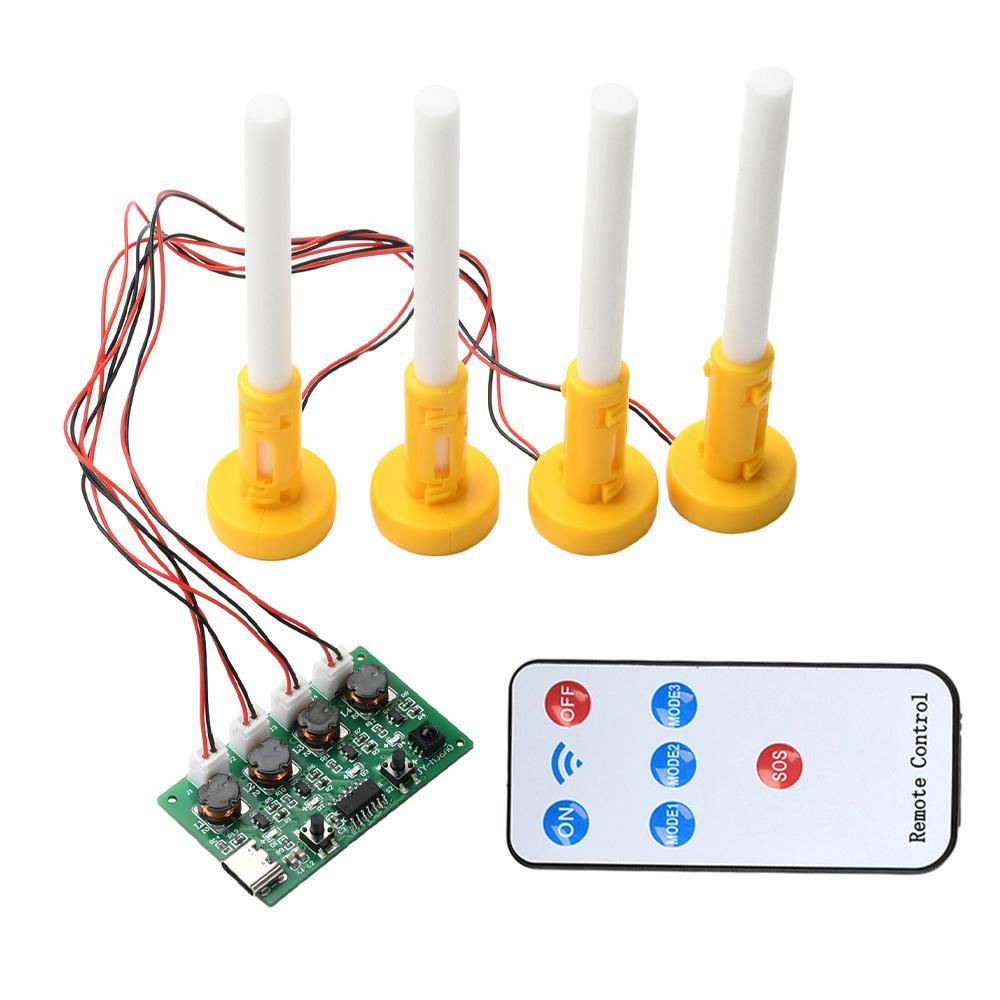 Type-C Humidifier Atomization Electronic DIY Kit RF Infrared Remote Control Four-Spray Humidifier Module Ultrasonic Atomizer PCB