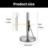 F26C Standing Paper Stand with Sprays Bottle Stainless Steel Tissue Roll Rack Metal Paper Towel Dispenser for Everyday Use