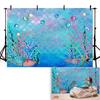Mermaid Photo Backdrop Photography Castle Sea Baby Shower Girl Birthday Party Background For Decor Studio Photozone