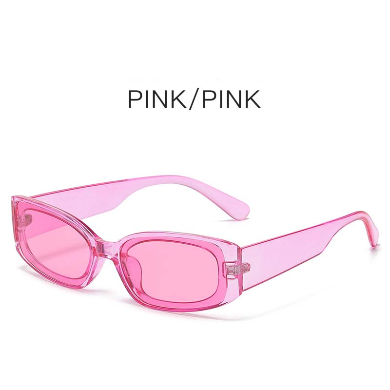 Rectangle Sunglasses Women Luxury Small Frame Glasses for Men Vintage Square Cat Eye Jelly Color Oculos De Sol Feminino