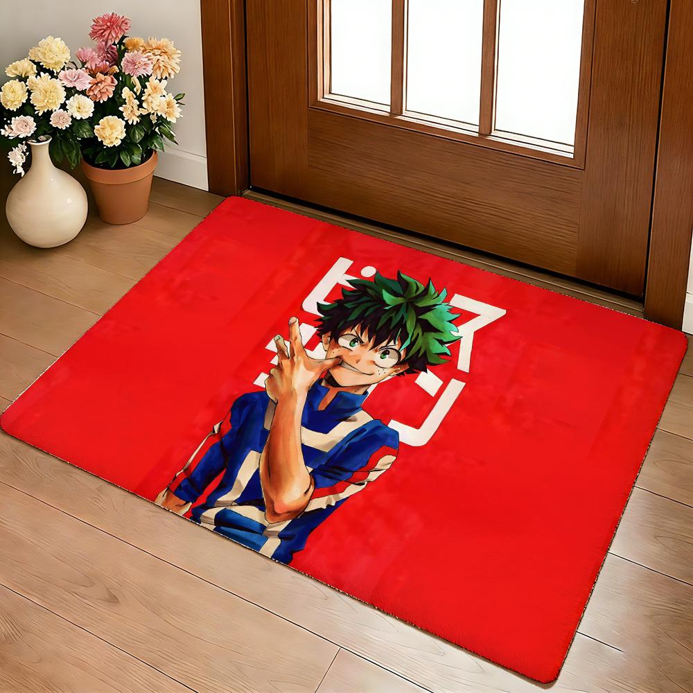 Anime M-My Hero Academia Floor Mat Cozy Flannel Soft Thick Non-Slip Mat For Living Room Bedroom Kitchen Decor Rugs