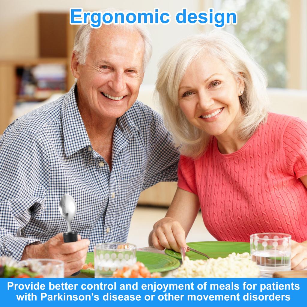 Kitchen Utensil Set Stainless Steel Bendable Cutlery Sets Easy Grip Eating Aid Flatware Dishwasher for Adults Trembling Hands