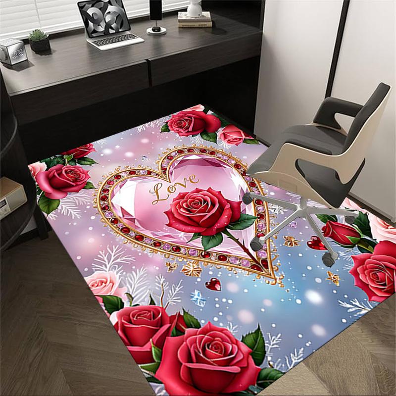 1 Stück Herz Liebe Extra Groß Rutschfester Teppich, Büro, Familie, Schlafzimmer Großer Teppich Innen Teppiche, Lebendige Farben