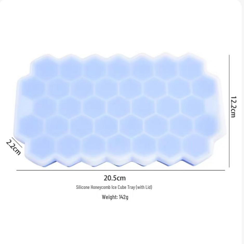 Silikon 15-facks iskubslåda med lock - Luktresistent, Antibakteriell, Fack för fyrkantiga isstavar