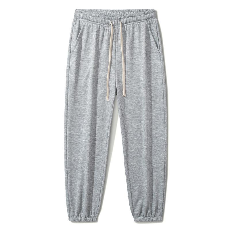 Shirt Less Clothing Fleece Sports Casual Sweatpants Men's Large Size Warm Gray Autumn and Winter Leggings