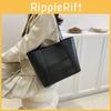 Trendy Vintage Black Tote Handbag For Women Spacious Comfortable Shoulder Use