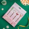 4PCS Christmas Cutlery Coffee Stirring Spoon 304 Stainless Steel Gold Cutlery Santa Dessert Spoon Christmas Gift Kitchenware