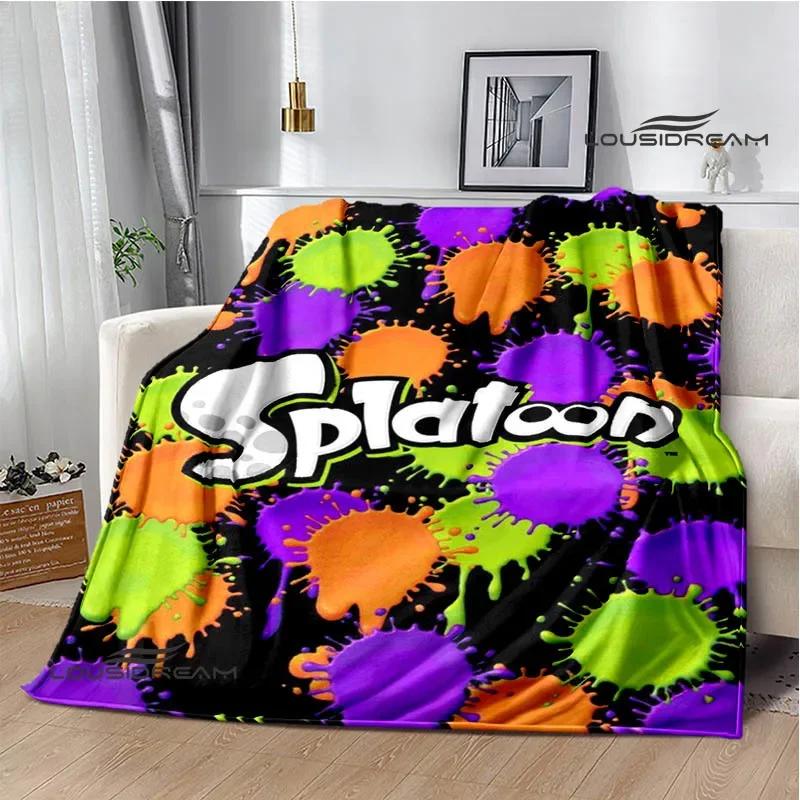 3D Cartoon game Splatoon printed blankets Picnic blanket Warm Flannel blankets Home bed linings blankets for beds Birthday Gift
