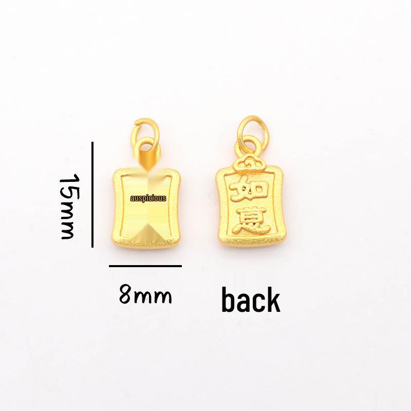 Peace & Joy Gold Sand Mala Bead Bracelet with Fortune Tag