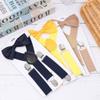 Solid Color Strap Clip For Children Tie Suspenders Set Suspenders Clips Bow Tie Hanging Pants Clip