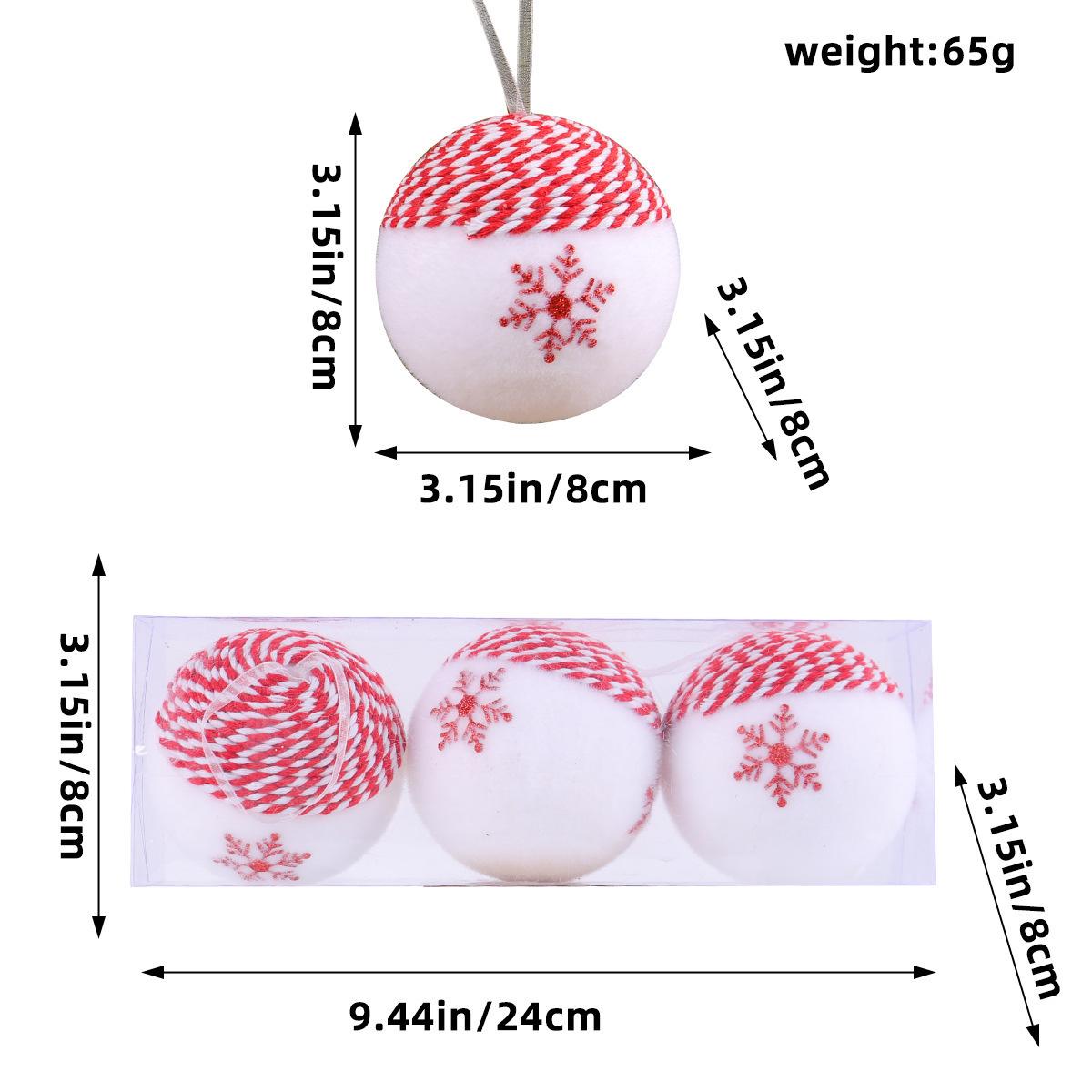 

Christmas Foam Rhinestone Sticker Twine-Wrapped Irregular Balls for Tree Decoration