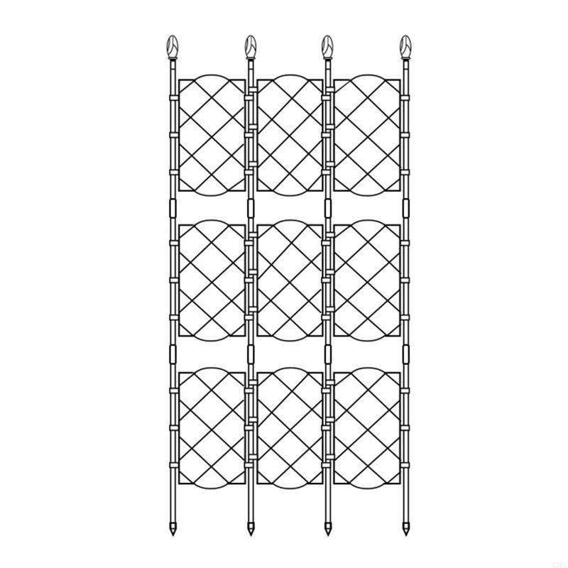 

Garden Trellis for Climbing Plants Rustproof Iron Potted Vines Vegetables Vining X3UC