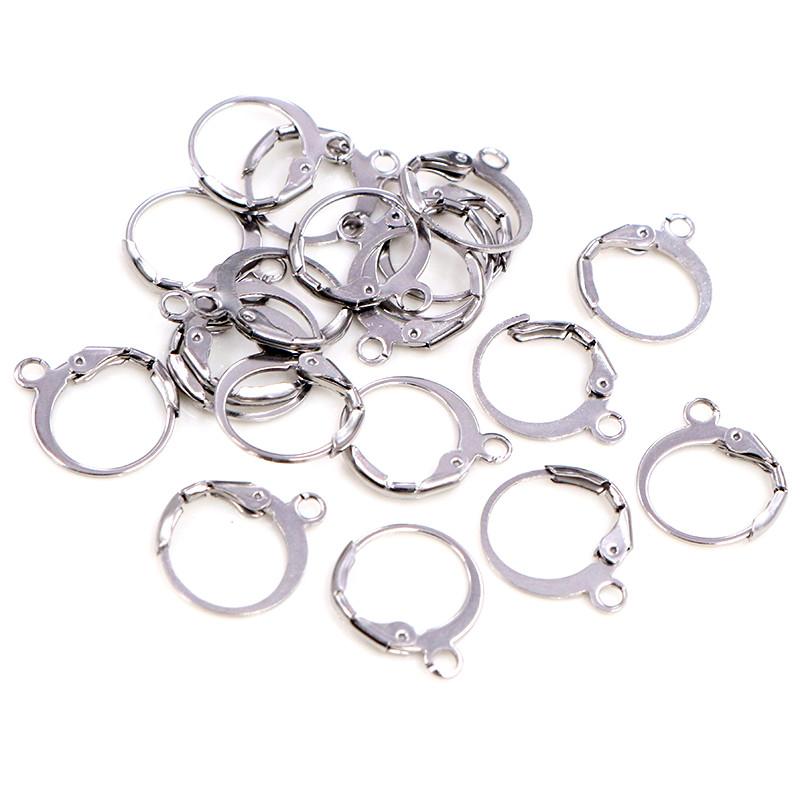 14x12mm 30pcs/Lot 316L Stainless Steel Gold High Quality Earring Hooks Wire Settings Base Settings Whole Sale