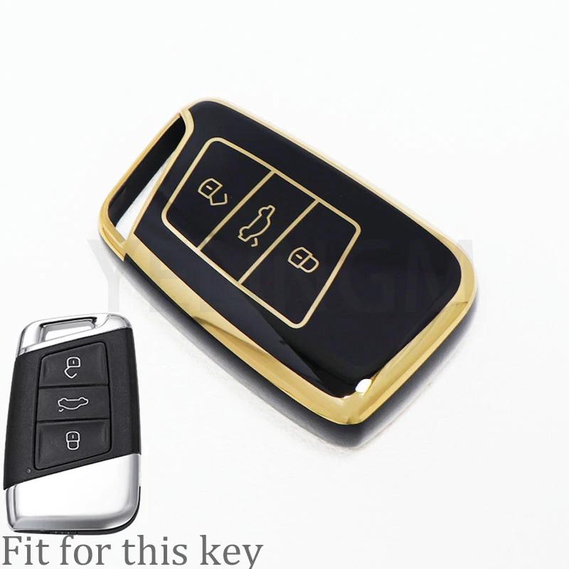 Tpu Car Remote Key Case Cover Shell Fob For Vw Volkswagen Passat B8 Tiguan Magotan Golf For Skoda Kodiaq Superb A7 Accessories