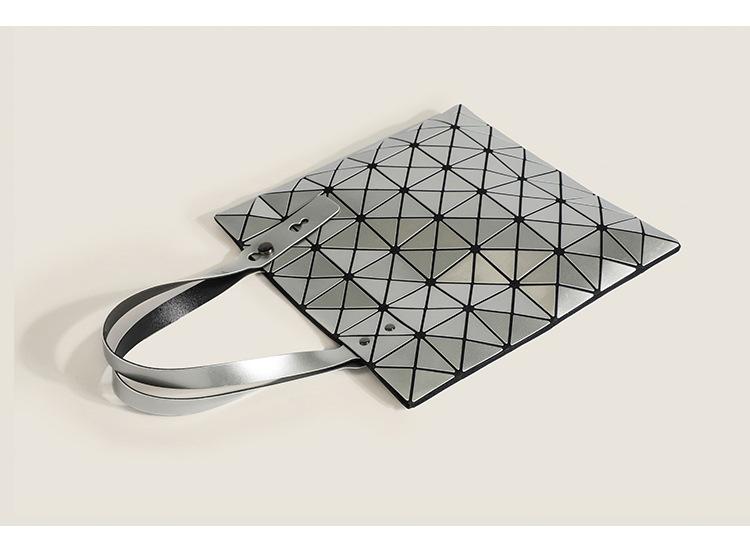 Damen Japanische Issey Miyake Geometrie Tragetaschen Lingge Tasche Reise Handtaschen